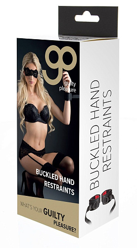 Манжеты на запястья с ремнями для крепления Buckled Hand Restraints Blush Novelties 520050