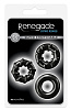 Набор из 3 чёрных эрекционных колец NS Novelties Dyno Rings NSN-1111-33