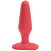 Шероховатая анальная пробка красного цвета Doc Johnson Butt Plugs No Skid Slim/Medium Red 0244-15-CD (13,9 см)