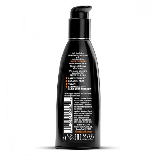 Лубрикант с ароматом «Cпелого персика» Wicked AQUA Sweet Peach 90382 (60 мл)