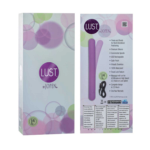 Тонкий фиолетовый вибратор Jopen Lust by JOPEN L4 JO-4719-05-3