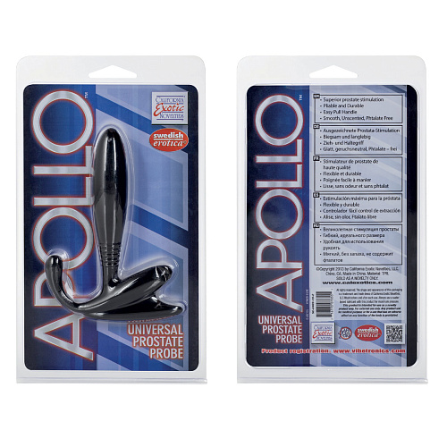 Чёрный стимулятор простаты California Exotic Novelties APOLLO UNIVERSAL PROSTATE PROBE SE-0409-10-2