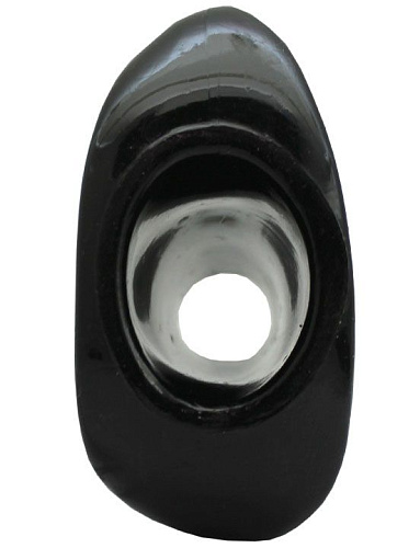 Чёрная анальная пробка с тоннелем Eroticon 31049 (15 см)