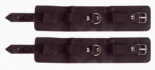 Бордовые наручи с фиксацией на двух карабинах БДСМ арсенал 910-09 BX DD