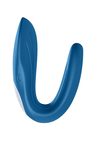 Многофункциональный стимулятор для пар синего цвета Satisfyer Partner Whale J2008-5