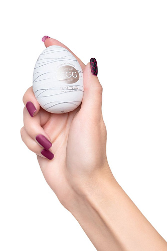 Мастурбатор-яйцо молочного цвета Tenga SILKY EGG-006