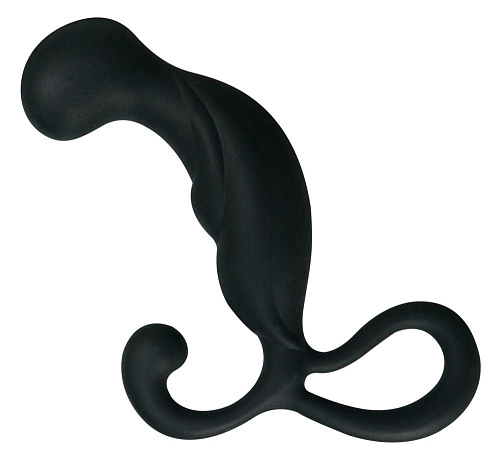 Массажёр простаты с удобной ручкой чёрного цвета NMC Invader 0505935 (9 см)