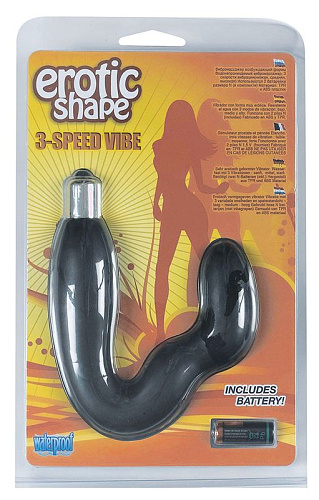 Чёрный вибратор для G-стимуляции Ёska EROTIC SHAPE 50785