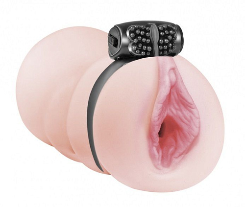 Мастурбатор-вагина телесного цвета с виброкольцом Lola toys Satisfaction Darling 2101-12Lola