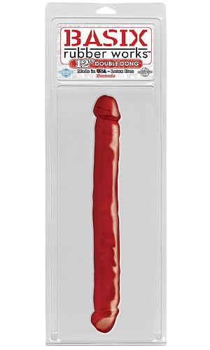 Двусторонний красный фаллоимитатор Pipedream 12 Double Dong PD4305-15 (33,7 см)
