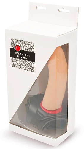 Телесный реалистичный вибрострапон Пикантные штучки DP02080-7Z (16,5 см)