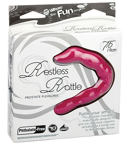 Розовый массажёр простаты с 10 степенями вибрации NMC 111519