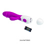 Лиловый вибратор с клиторальным отростком Baile Snappy BI-014173 (19,5 см)