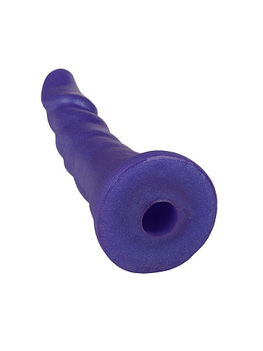 Чёрно-телесный вибрострапон с двумя насадками LOVETOY (А-Полимер) UniStrap-18 531413 (18 см)