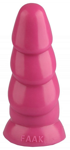 Розовая рельефная анальная втулка Сумерки богов 1016-85 BX DD (18,5 см)