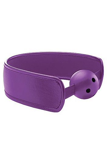 Фиолетовый кляп Shots Media BV Brace Balll Purple OU121PUR