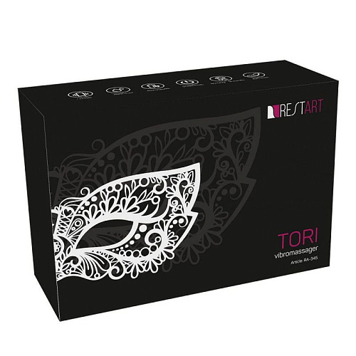 Бело-розовый стимулятор с язычком RestArt Tori RA-345