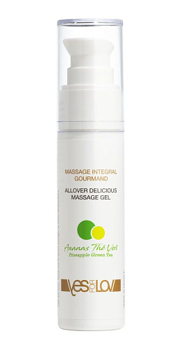 Универсальный массажный гель 3-в-1 с ароматом ананаса и зелёного чая YESforLOV Allover Delicious YFL01B35 (50 мл)