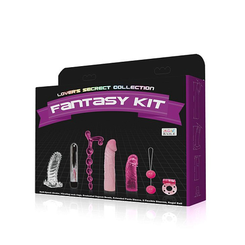 Разнойветный набор для любовных игр из 7 предметов Baile Fantasy Kit BW-012008