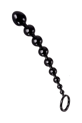 Чёрная анальная цепочка A-toys 761309 (28,3 см)