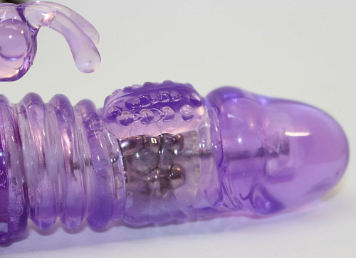 Фиолетовый виброкомпьютер с ротацией и режимом 4sexdreaM Up Down 47086-1 (23,5 см)