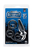 Чёрное эрекционное кольцо с подхватом и анальным стимулятором Dream Toys MENZSTUFF 3.5INCH DOUBLE RING ANAL PLUG 21279
