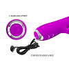 Лиловый вибромассажёр-кролик с имитацией оральных ласк Baile Rachel BI-014783 (19,9 см)