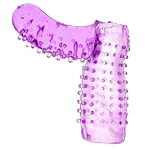 Лиловая насадка на фаллос со стимулятором клитора Sextoy 2011 00074-3