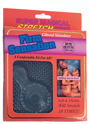Прозрачное эрекционное кольцо с язычком Tonga FIRM SENSATION SUPER MAGICAL STRETCH 170028