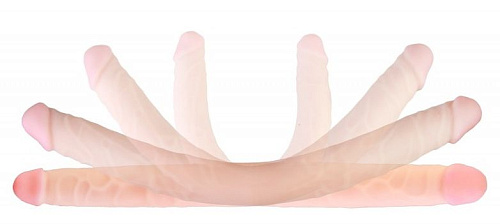 Телесный двухсторонний фаллоимитатор-реалистик Сумерки богов 3206-02 BX DD (47,8 см)