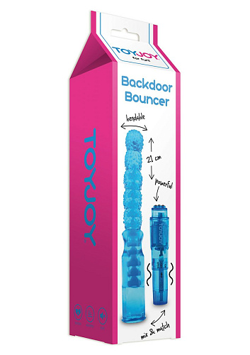 Голубой анальный стимулятор Toy Joy Backdoor Bouncer 3006009170 (21 см)