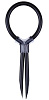 Чёрное силиконовое эрекционное кольцо-лассо Bior toys Sex Expert SEM-55023