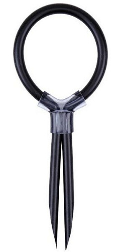 Чёрное силиконовое эрекционное кольцо-лассо Bior toys Sex Expert SEM-55023