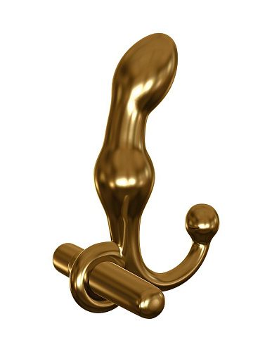 Золотистый вибростимулятор простаты или G-точки Pipedream PD2987-27