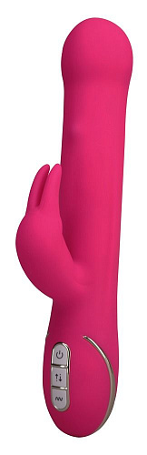 Розовый вибратор со стимулятором клитора Orion Rabbit Tres Chic 0586110 (23 см)