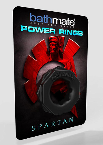 Чёрное эрекционное кольцо Bathmate Spartan BM-CR-SP