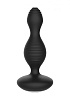 Чёрная анальная пробка с электростимуляцией Shots Media BV E-Stimulation Vibrating Buttplug ELC003BLK (14 см)