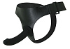 Страпон чёрного цвета на эластичных ремнях Baile Ultra Harness Les Dildo BW-022052-0801 (15 см)