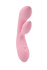 Нежно-розовый вибратор с клиторальным стимулятором Chisa Dual Fulfill Bunny CN-511032490 (20,5 см)