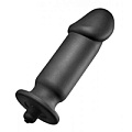 Чёрный анальный вибратор XR Brands XL Silicone Vibrating Anal Plug TF1769 (19,5 см)