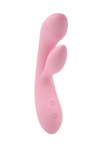 Нежно-розовый вибратор с клиторальным стимулятором Chisa Dual Fulfill Bunny CN-511032490 (20,5 см)