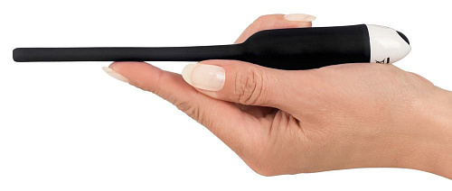 Чёрный вибратор для уретры Orion Silikon Dilator 0591807