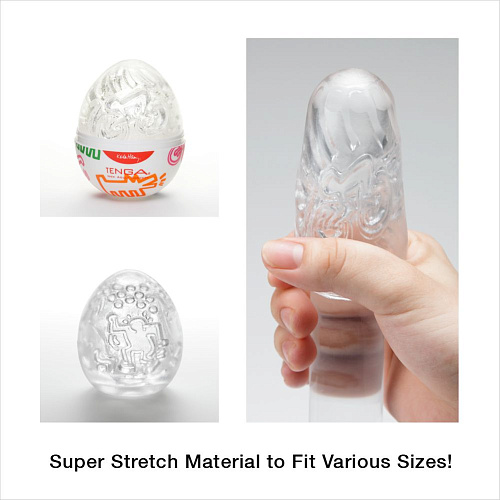 Разноцветное мастурбатор-яйцо Tenga Keith Haring EGG DANCE KHE-002