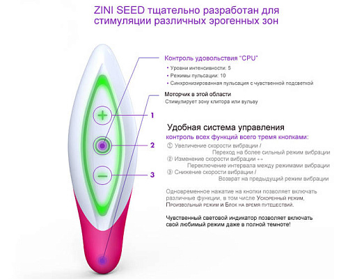 Золотой с черным вибромассажёр ZINI SEED ZV043