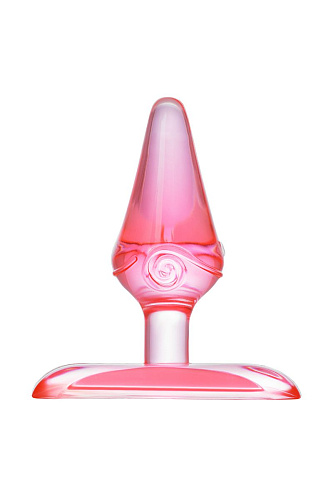 Красная анальная втулка с ограничителем ToyFa 881304-9 (6,5 см)