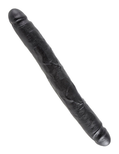 Чёрный двусторонний фаллоимитатор Pipedream 12 Slim Double Dildo PD5516-23 (30 см)