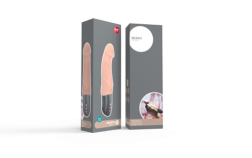 Телесный вибратор с чуть загнутой головкой Fun Factory Mr Boss 07304 (20,2 см)