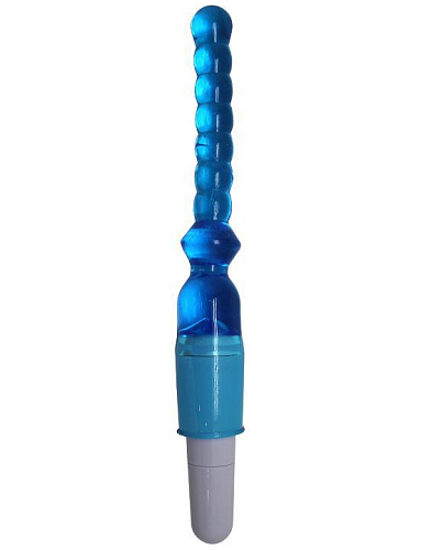 Голубой гелевый анальный вибратор Eroticon 30167 (25 см)