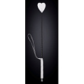 Белый стек из кожи с наконечником-сердечком Sitabella 3039-3 (70 см)