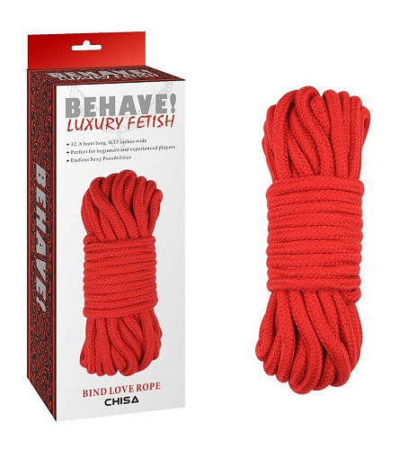 Красная верёвка для шибари Chisa Bing Love Rope CN-632113255 (10 м)